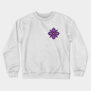 small purple pocket size pixelated mandala Crewneck Sweatshirt